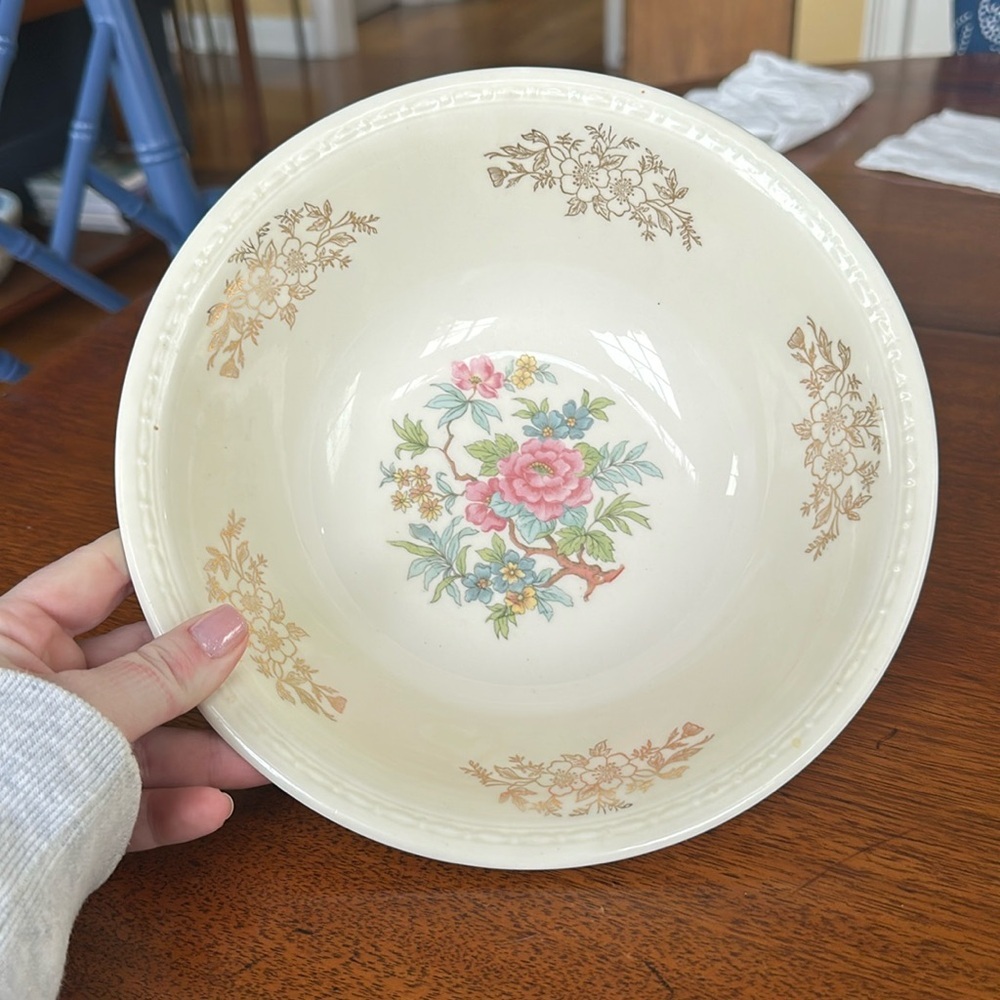 Vintage/Antique Georgian Eggshell Hand-painted Bowl